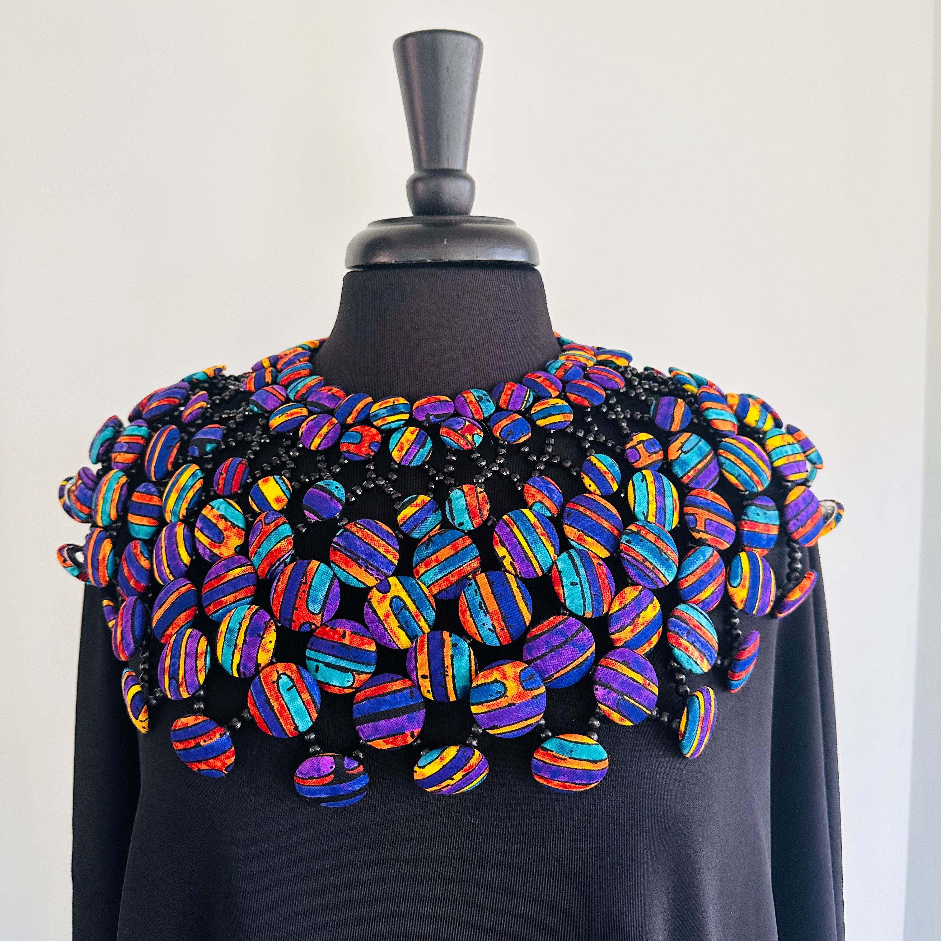 Ankara Button Cape/Collar