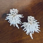Load image into Gallery viewer, Pearl and Crystal Earrings
